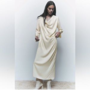 Zara Dresses Sale Zara Chain Trim Satin Effect Midi Dress Sale